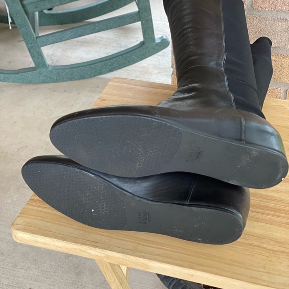 Stuart Weitzman MAINLINE Hidden Wedge Over the Knee Boot Black Leather Size 8.5 - Picture 11 of 11